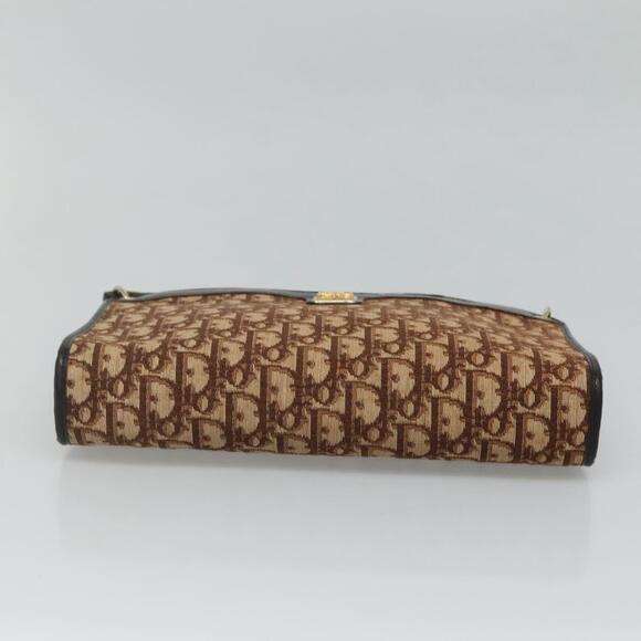 DIOR Trotter Canvas Shoulder Bag Brown - Picture 9 of 12